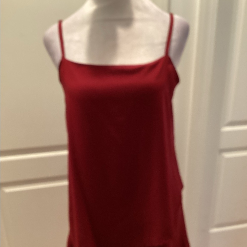 CHIFFON Spaghetti Strap Cami Top ( Color: Reddish Rust)
